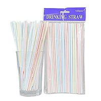 HelloPet 100pcs Plastic Bendable Drinking Straws Disposable Suieable for parties (1)
