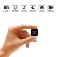 Mini Hidden Spy Camera Full HD 1080P Cam Magnetic Waterproof with Audio Night Vision and Motion Detective Security Cameras for Home Car Drone Office (18EE)