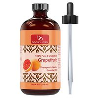 Beauty Aura Grapefruit Essential Oil 4 Oz. Bottle 100% Pure, Undiluted Therapeutic Grade Oils Ideal for Aromatherapy & Diffusers Great Value!