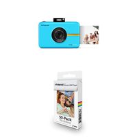 Polaroid Snap Touch Portable Instant Print Digital Camera (Blue) with Polaroid 2x3ʺ Premium ZINK Zero Photo Paper 50-Pack
