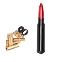 50 Cal Caliber BLACK RED TIP BULLET ANTENNA Heavy Gauge Billet Aluminum Short Compatible with GMC SIERRA 1500 2500 3500 07-19 | Car Replacement Antenna for GMC SIERRA | GMC SIERRA Accessories