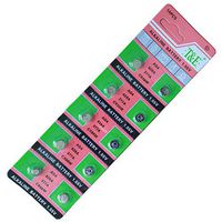 New T&E 50PCS Ag4 Lr626 377 Sr626Sw Alkaline Battery