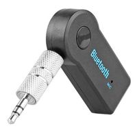 Bluetooth Receiver Adapter, Aluminum Wireless Mini Bluetooth 4.1 Receiver with Amplifier & AUX Audio Adapter and Bass Boost Option for Headphone, Car Audio, Speaker, Home Stereo, PC, Earbuds (Black)