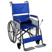 Cycle Force Manual Wheelchair with Attendant Operated Brakes, Blue