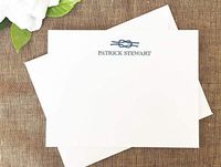 Sailing Knot Personalized Gift for Men Stationary Thank You Note Cards, Set of 10