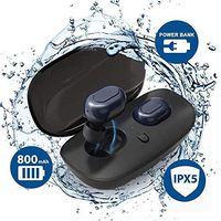Tiamat True Wireless Earbuds, Sairen II Bluetooth Headphones, Advanced Mini Bluetooth V4.2 Earphones, IPX5 Waterproof Headset with Upgraded Battery and Charging Case