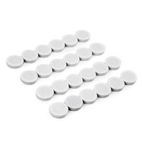 Bullseye Office Magnets (24 Pack) - White Round, Refrigerator Magnets - Perfect as Whiteboards, Lockers, or Fridge Magnets [White]