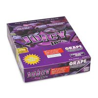 24 Packs (1 box) Juicy Jay's King Slim Pure Hemp Rolling Papers - Grape