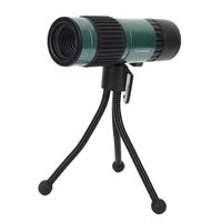 Serounder Monocular Telescope, 15-75x21 Zoom HD Flexible Focus Mini Portable Optical Single Telescopes with Tripod for Bird Watching Hiking Concerts(Green)