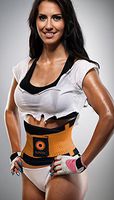 Suntek Sport Faja Workout Slimming Belt for Back Pain and Lumbar Support-Orange-Medium