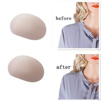 Yokoke 2 Pairs Freebily Soft Silicone Shoulder Push-up Pads Adhesive Shoulder Enhancer Shoulder Pads