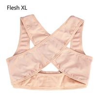 Back Braces Posture Corrector for Women & Men,4Size Elastic Posture Corrector Brace Shoulder Support Adjustable Back Correction Belt(XL-Flesh)