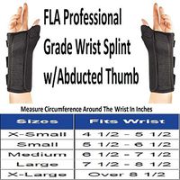 Florida Orthopedics Prolite 8" Airflow Wrist Brace with Abducted Thumb, Black, Right, Large/X-Large