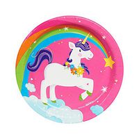 Fairytale Unicorn Rainbow Party 7" Dessert Plates Pack (24)