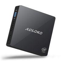 Fanless Mini PC, ADLOKO Z83-Pro Mini Computers, Mini PC 4gb ram 64g, Mini PC Z8350, HDMI/VGA/Gigabit Ethernet/Dual WI-FI/ USB3.0/ BT4.0, Mini PC Windows 10