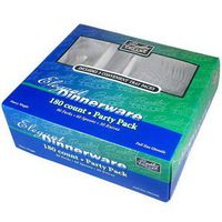 Vegware Heavy Weight Cutlery Party Pack Clear, Polystyrene Plastic | 180/Pack, 4 Pack/Case