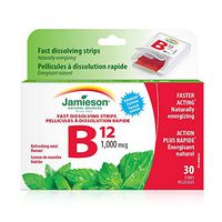 Jamieson Vitamin B12 1,000 mcg Fast Dissolving Strips, 30 Strips