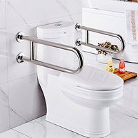 JCWANGDEFU Grab Bar Handrails Hand Grips Safety Handle Assist Frame Railings Rail Support for Toilet Bathtub Bathroom Shower, 304 Stainless Steel, Mirror Light, 2 PCS