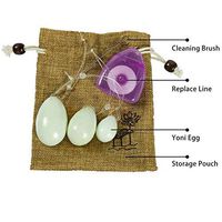 The Jade Egg Y-o-n-i Eggs Set Of 3 Women Pelvic Floor Kegel Exercise With Storage Pouch
