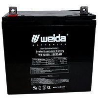 New 12V 55Ah SLA Battery WB12550(Group22F) Replaces UB12550, 45825 USA