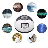 XGuang White Noise Machine, High Fidelity Sleep Sound Machine, Baby Sleep aid Built-in Multiple Nature Pure Music Dual Power Supply LCD Clock Display Sleep aid