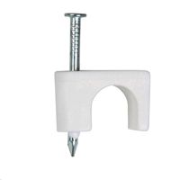 200 Pack Nail In Cable Clips Ethernet Cable Nails Tacks Clips 8mm for Cat6 Cable - White