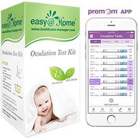 Easy@Home Ovulation Test Kit, 15 Ovulation and 5 Pregnancy Combo Test Kit, Powered by Premom Ovulation Predictor iOS and Android APP, 15 LH + 5 HCG