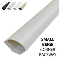 Electriduct Small Corner Duct Cable Raceway (1075 Series) - 5 Feet - Beige - 5 Sticks