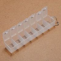 Qingsun 7 Day Weekly Pill Box Medicine Pill Boxes Weekly Medicine Storage Container Case(White)