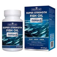 Natures Aid Super Strength Fish Oil (Omega 3) 720mg Omega 3 60 Softgels - 6 Pack