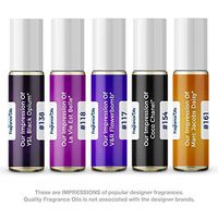 Women's Top 5 Perfume Oil Impressions (Generic Versions of Designer Fragrance) Sampler Gift Set of 5 10.35ml Roll-ons