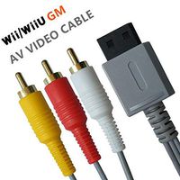 Wii/Wii U AV Cable - 6FT Audio Video Wire Cable Composite 3 RCA Gold-Plated High Definition for Nintendo TV HDTV Display