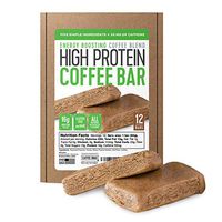 Protein Coffee Energy Bar, Made with Five Simple Ingredients, All Natural, Gluten Free, Non GMO & 16g of Protein, Made with Real Coffee (55mg Caffeine per bar), 12 Bars (Peanut Butter)