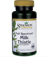 Swansons Full Spectrum Milk Thistle Health Supplements (Silybum Marianum) Liver Cleanse Purifier Optimize Health and Well Being Vitamin Diet Collagen Detox Organs
