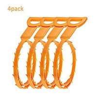 ELEOPTION Drain Snake Clog Remover 4 Pack, Drain Snake Hair Drain Clog, Drain Snake Hair Tool, 19.6 Inches Cleaning Tool-Easiest Hair Drain, Drain Relief Cleaner Tool for Sink, Tube Drain Cleaning