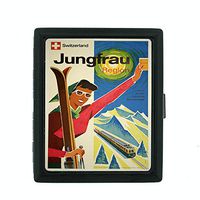 Perfection In Style Metal Cigarette Case Vintage Travel Posters Design 020