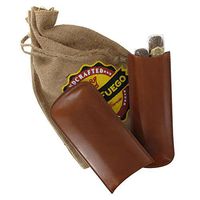 Tampa Fuego Cigar Case Genuine Leather Cognac Lined Two Finger Made in USA