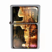 Wind Proof Dual Torch Refillable Lighter Las Vegas Design-005
