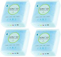 Scrubzz Disposable No Rinse Bathing Wipes - All-in-1 Single Use Shower Wipes, Simply Dampen, Lather, and Dry Without Shampoo or Rinsing, 100 Count (4 Pack)