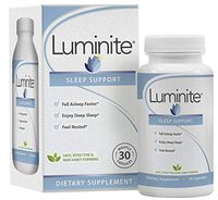 Luminite Sleep Support - Nighttime Sleep Aid Supplement - L-Tryptophan, Melatonin, Chammomile - Non Habit Forming