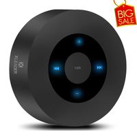 [LED Touch Design] Bluetooth Speaker, XLEADER SoundAngel A8 (2nd Gen) Portable Wireless Speakers with 5W HD Sound /15-Hour/Micro SD Support, for Home and Outdoor,Black [Official Carry Case Included]