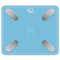 Smart Body Fat Weight Scale Digital Composition Monitor Electronic BMI Scales USB Rechargeable Electronic Composition Weighing Scale and Smart Bathroom Scale,Blue