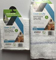 (2) multi-purpose Cleaning Cloths 12"x12" & (1) Floor Cloth 20"x28" (White)