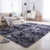 re2chiOngs Area Rug Warm Ultra Soft Living Room Area Rug Shaggy Nursery Floor Mat Carpet Home Decor Smoke Gray