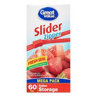 Great Value Double Zipper Bags Value Pack Quart 50 Count
