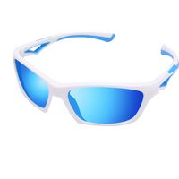 YAMAZI Kids White Polarized Sunglasses For Boys Girls Children And Toddler 100% UV Blocking(White Blue | Blue Mirrored Lens, Gray)