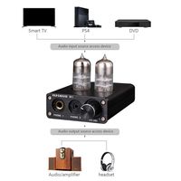 ICQUANZX HiFi Tube Amp Preamp Portable Tube Power Amplifier,Sound Quality Tube Headphone Amplifier Support USB Audio Decoding Tube Preamplifier