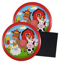 Party Plates and Napkins Set Disposable Plates for Kids Party Serves 20 Guest 40 pieces (Barn Animal Plates and Napkins)