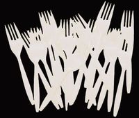 White Plastic Forks (48)