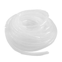 Copapa 21M 68 Ft PE Clear White Polyethylene Spiral Wire Wrap Tube PC Manage Cable 6mm 1/ 4'' for Computer Cable, Car Cable (Dia 6MM-Length21M, White)